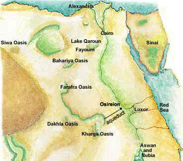 Osireion at Abydos map